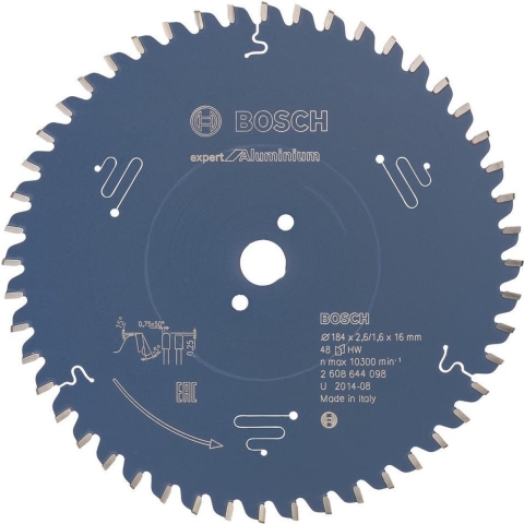 Bosch Accessoires Cirkelzaagblad Expert for Aluminium 184X16X2.6/1.6X48T - 2608644098