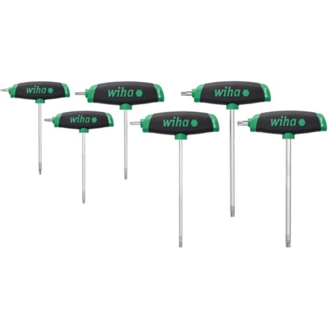Wiha Stiftsleutelset met dwarsgreep ComfortGrip | TORX® 6-delig met zijpunt | 45622 - 45622