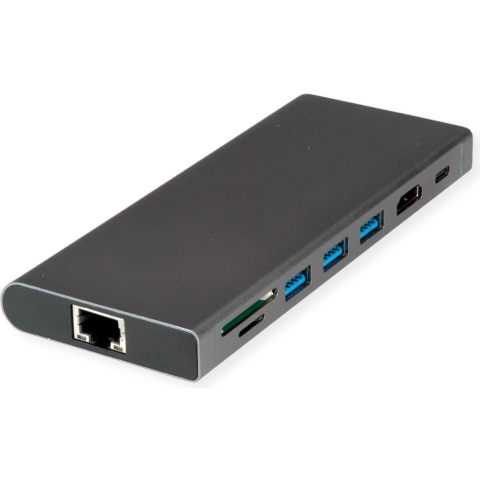 Value USB-C dockingstation Geschikt voor merk: Universeel Geïntegreerde kaartlezer, USB-C Power Delivery