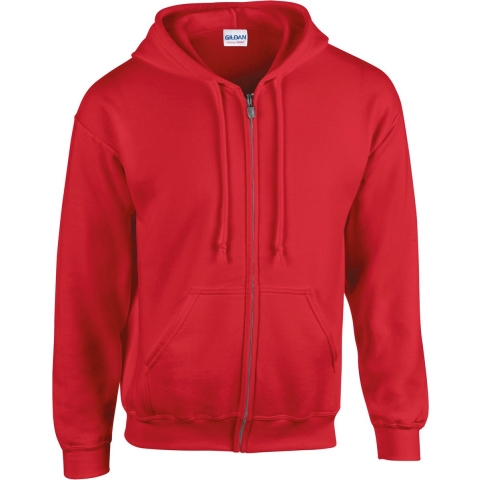 Gildan G18600 Heavy Blend™ Adult Full Zip Hooded Sweatshirt - Red - 4XL