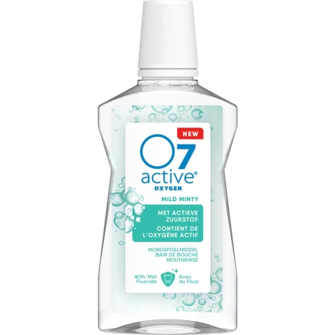 6x O7 Active Mondspoelmiddel Mild Mint 500 ml