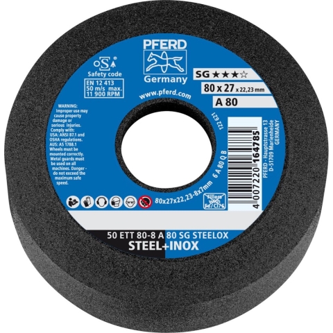 PFERD 63418702 Schuurpan 50 ETT 80-8 A 80 SG STEELOX Diameter: 80 mm 5 stuk(s)