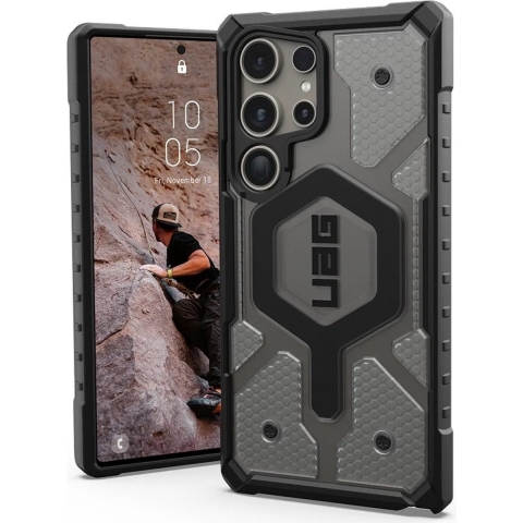 Urban Armor Gear Pathfinder Backcover Samsung Galaxy S24 Ultra Ice, Transparant MagSafe compatible