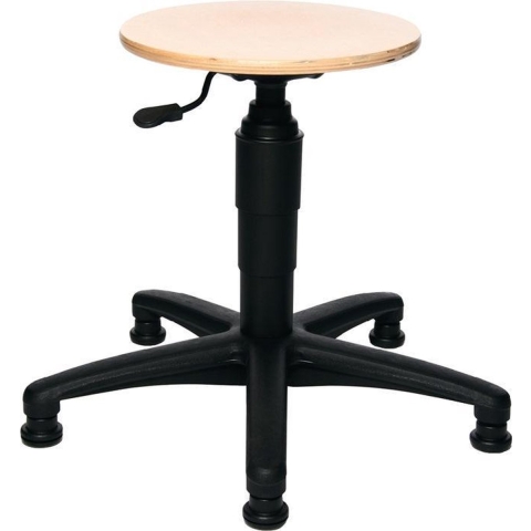 Topstar Draaikruk | met vloerglijders | beukenhout natuur | zithoogteverstelling 390-520 mm | 1 stuk - 72260 HO 1 G 72260 HO 1 G