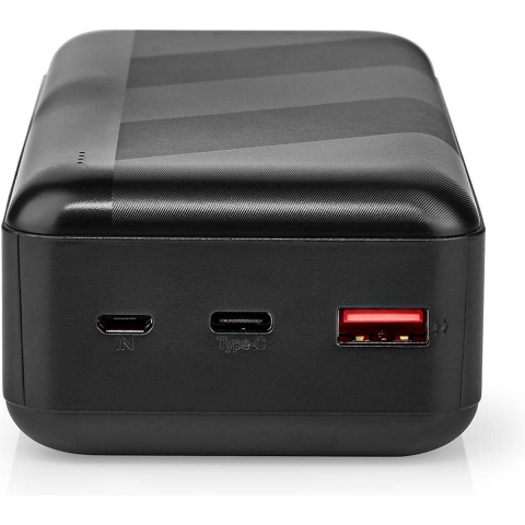 Nedis Powerbank | 32000 mAh | 2.4 / 3.0 / 3.25 A | Outputs: 2 | Output: 1x USB-A / 1x USB-C™ | Inputs: 1x Micro USB / 1x USB-C™ | PD3.0 45W / PD3.0