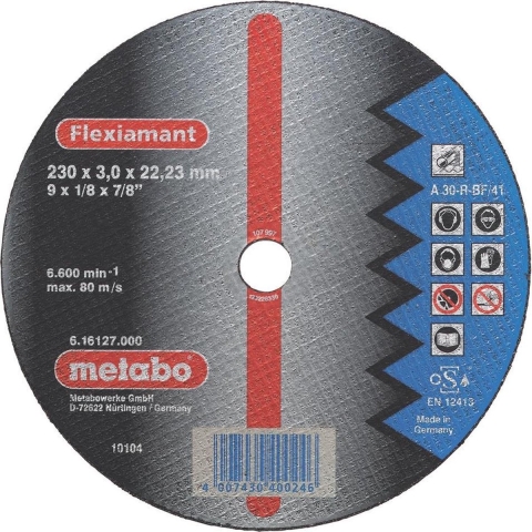 Metabo Accessoires Doorslijpschijf Ø 180x3,0x22,2 staal Flexiamant - 25 stuks - 616123000