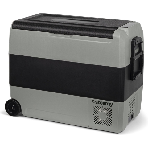 Steamy-E Dual Zone Roller Compressor Koelbox op wielen | 56 Liter | Grijs - SECT60