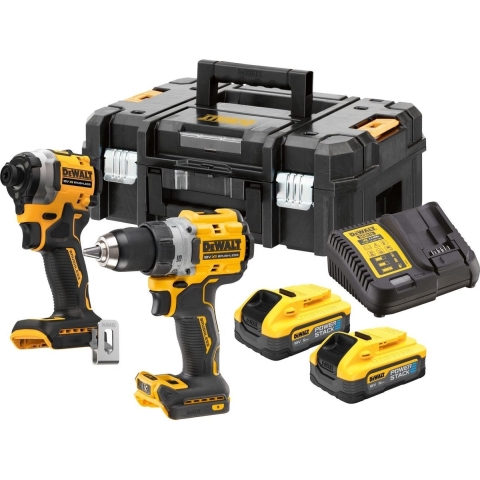 DeWalt DCK2051H2T-QW | 18V XR Compact Brushless Twin kit DCD800 + DCF850 | 2x 5.0Ah accu | in TSTAK koffer - DCK2051H2T-QW