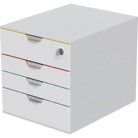 Durable VARICOLOR MIX 4 SAFE - 7626 762627 Ladebox Grijs DIN A4, DIN C4 Aantal lades: 4