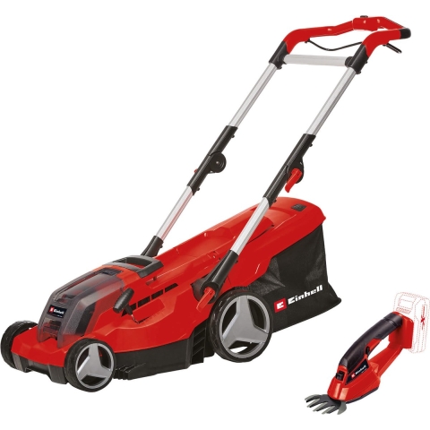 Einhell GE-CM 36/37 Li Kit - Accu Grasmaaier + Accu Gras-/Heggenschaar | 2 x 3.0 Ah + 2 x laders - 3413173 3413173