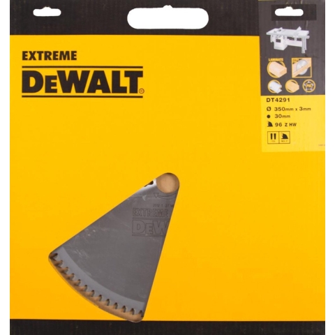 DeWalt Accessoires Cirkelzaagblad 350x30x96t, trapezium, negatief 5°, kerf 3,0mm - DT4291-QZ