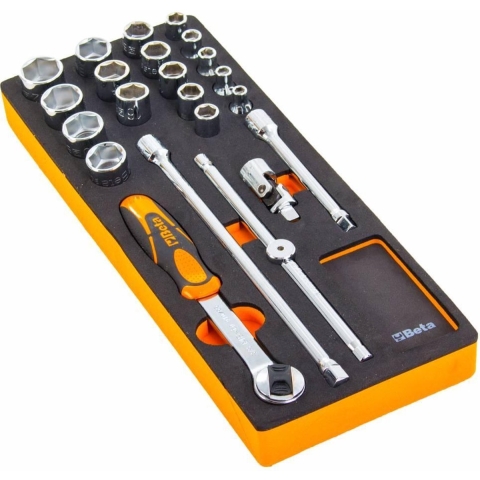 Beta Soepele voorgevormde inzetbakken met assortiment gereedschap M92 - 024500092