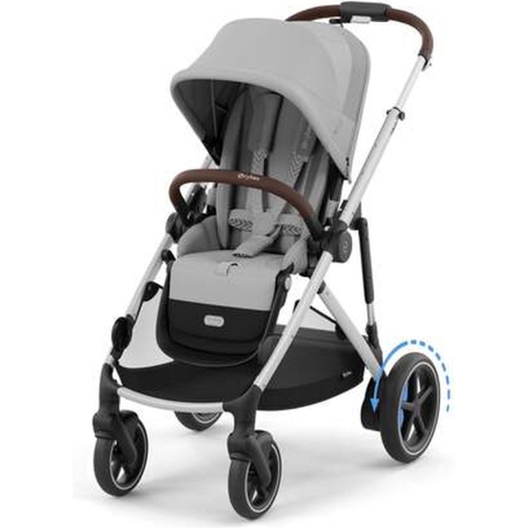 Cybex e-Gazelle S Kinderwagen - Zilver Frame - Stone Grey