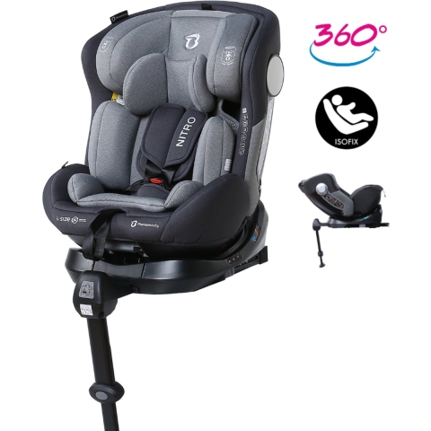 Autostoel Titanium Baby Nitro i-Size 360° 0-1-2-3 Isofix Rotation Grey