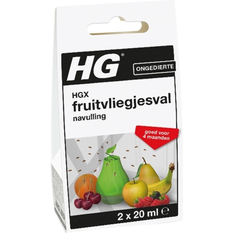6x HG Hgx Fruitvliegjesval Navulling 40 ml