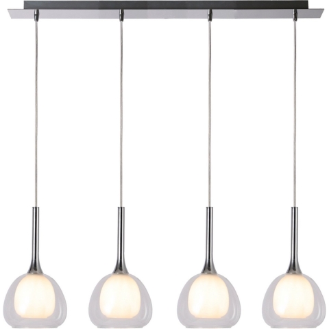 Brilliant Hadan 85574/15 Hanglamp E14 Chroom, Wit (transparant)