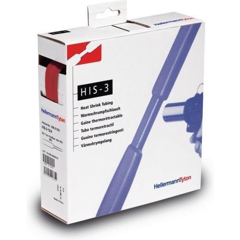 HellermannTyton 308-31802 Krimpkous zonder lijm Rood 18 mm 6 mm Krimpverhouding:3:1 4 m