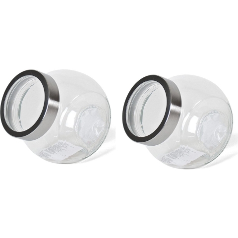 Pakket van 8x stuks transparante snoeppotten/voorraadpotten van glas 2200 ml -