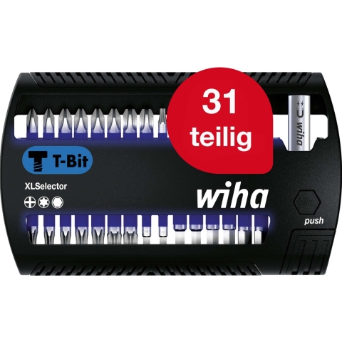 Wiha Bitset XLSelector T-bit 25 mm Phillips, TORX®, zeskant 32-delig 1/4" C6,3 - 41830 - 41830