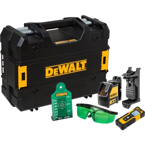 DeWALT DW0887100 Kruislijnlaser Set Incl. Afstandsmeter In Koffer - Groen - 2x 15m - IP40
