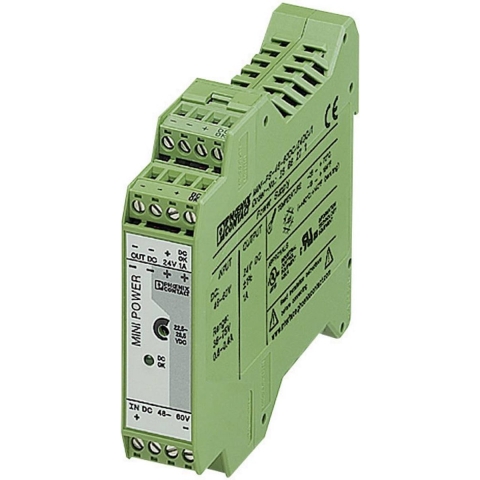 Phoenix Contact MINI-PS-48-60DC/24DC/1 DIN-rail netvoeding 24 V/DC 1 A 24 W Aantal uitgangen: 1 x Inhoud: 1 stuk(s)