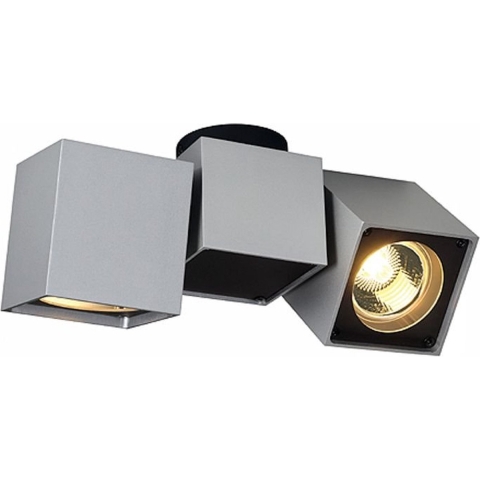 SLV Altra Dice 151534 Plafondspot Halogeen GU10 100 W Zilver-grijs, Zwart