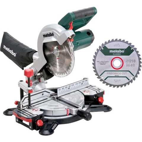 Metabo KS 216 M set | Verstekzaag | Incl. 2 zaagbladen 690874000