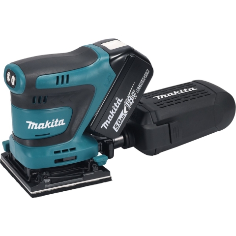 Makita DBO480RTJ Accu Handpalm Vlakschuurmachine | 18V | 2 x 5.0 Ah accu + snellader | In Mbox - DBO480RTJ
