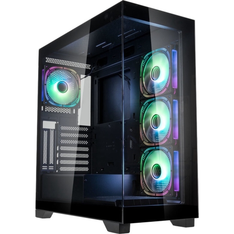 Kolink Kolink Unity Peak ARGB Midi-Tower Showcase, Tempered Glass - schwarz Midi-tower Behuizing, Gaming-behuizing, PC-behuizing Zwart