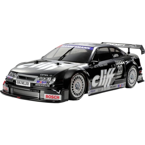 Tamiya 1:10 RC auto Elektro Racewagen Opel Calibra V6 Cliff Zwart Brushed 4WD Bouwpakket