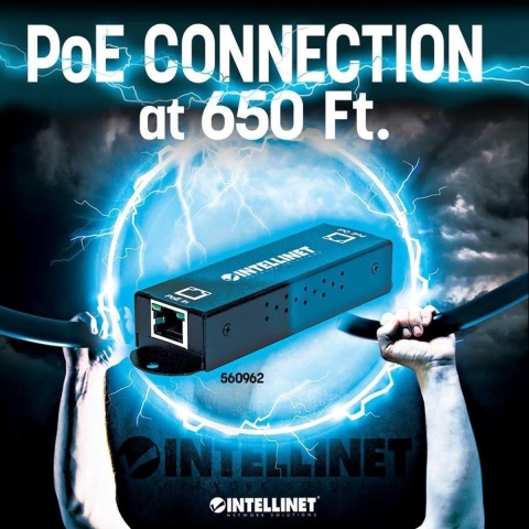 Intellinet 560962 PoE-injector 1 GBit/s IEEE 802.3at (25.5 W), IEEE 802.3af (12.95 W)