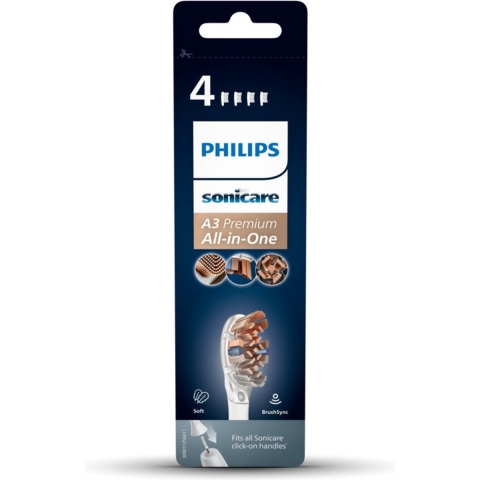Philips Sonicare Opzetborstels All-in One Wit 4 stuks