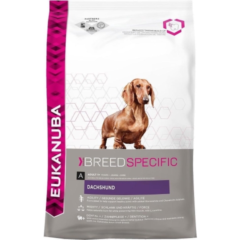 3x Eukanuba Dog Adult Dachshund - Teckel 2,5 kg