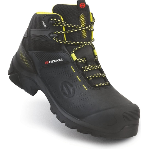 Heckel MACCROSSROAD 3.0 S3 HIGH 6731343 Hoge veiligheidsschoenen S3 Schoenmaat (EU): 43 Zwart, Geel 1 paar