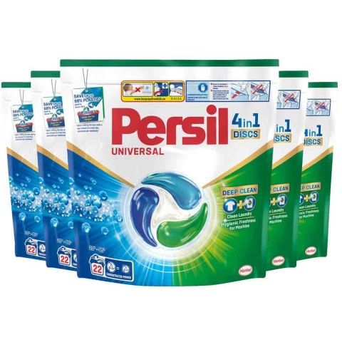 5x Persil Wasmiddelcapsules Discs Universal 22 stuks