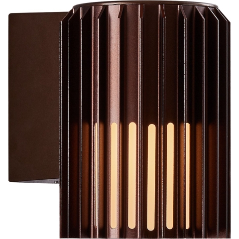 Nordlux Wandlamp Aludra rond E27 bruin IP54 - 4800942
