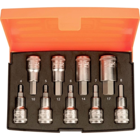 Bahco Schroevendraaierdopsleutels 1/2" | zeskant | metrisch - 9-delig - koffer - S9HEX