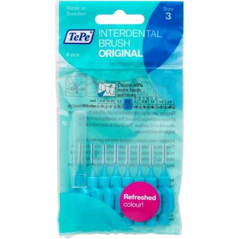 10x TePe Interdentale Ragers Original 0,6 mm Blauw 8 stuks