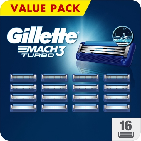 Gillette Scheermesjes Mach3 Turbo 16 stuks