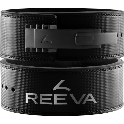 Reeva Lifting Belt van Carbon Leer - Verstelbare RVS Gesp - 13 mm - M