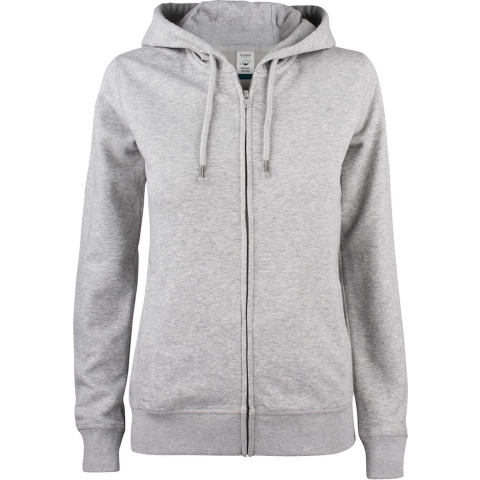 Clique 021005 Premium OC Hoody FZ Ladies - Grijsmelange - S