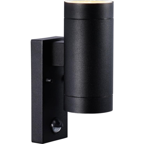 Nordlux Wandlamp Tin Maxi Double met sensor 2x GU10 zwart IP54 - 4800929