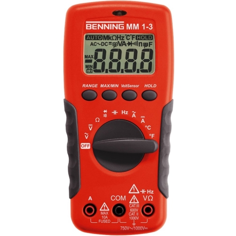 Benning Multimeter | 0,1 mV-750 V AC, 0,1 mV-1000 V DC | RMS | 1 stuk - 044083 - 044083