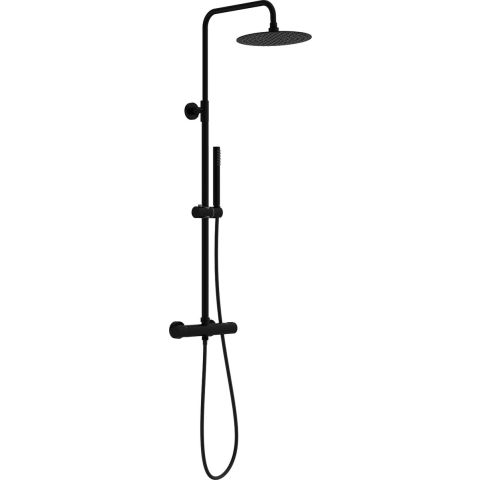 Schütte AQUADUCT Hoofddouche-Set | Thermostatische mengkraan | Mat zwart - 60074