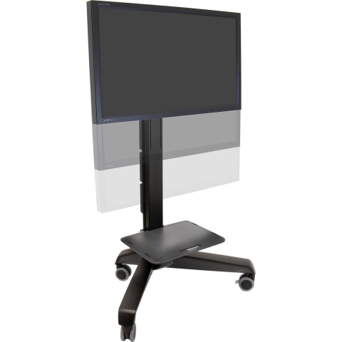 Ergotron 24-191-085 Neo-Flex Mobile MediaCenter VHD TV-wagen Constant Force-technologie, In hoogte verstelbaar 94,0 cm (37) - 139,7 cm (55) Kantelbaar,