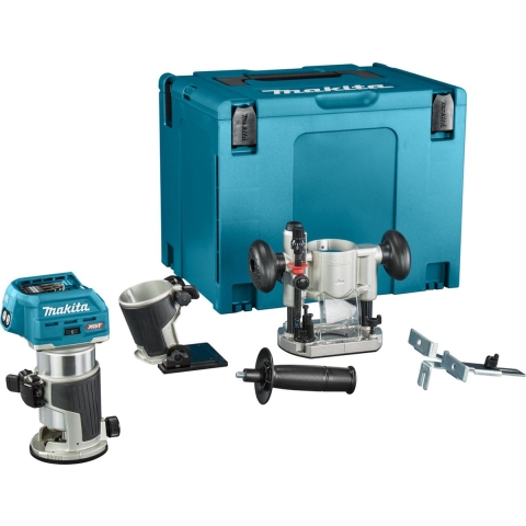 Makita RT001GZ10 Multifunctionele accufreesmachine Incl. accessoires, Zonder accu, Zonder lader