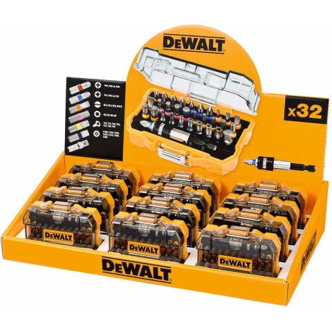 DeWalt Accessoires Display 12x 32-delige schroefbitset - DT7969M-QZ