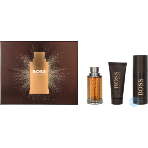 Hugo Boss The Scent Geschenkset Eau de Toilette Spray 100ml + Deo Spray 150ml + Douchegel 100ml 350 ml