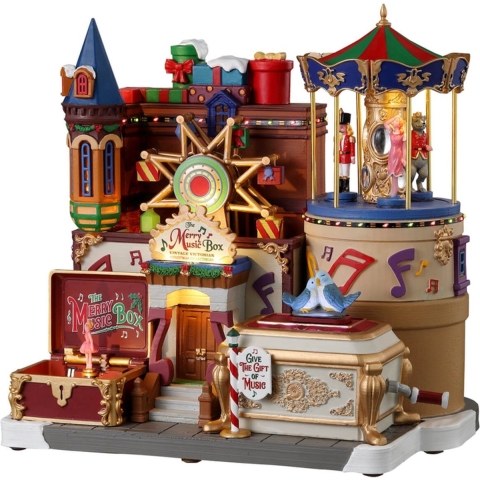 The Merry Music Box 22x31x32 cm Kersthuisje - LEMAX