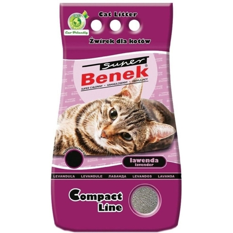 2x 25L (ca. 42 kg) Super Benek Compact Lawenda Kattenbakvulling